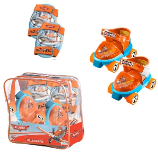 pattini prima infanzia con ginocchiere serie planes
